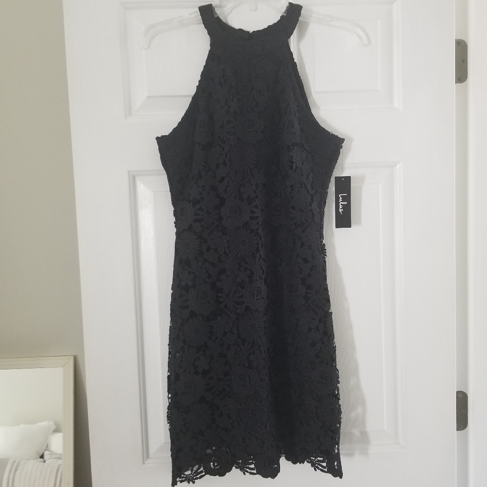 Lulu's Love Poem black lace mini dress